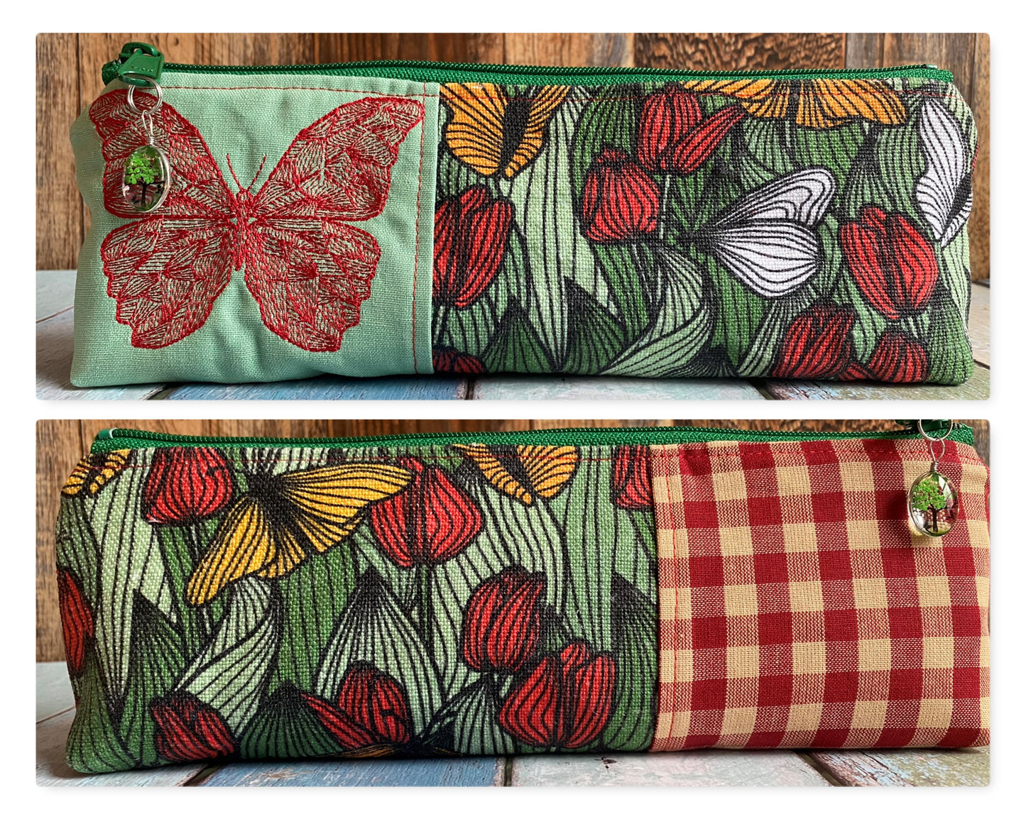 Butterfly Picnic Long and Lean Zipper Bag